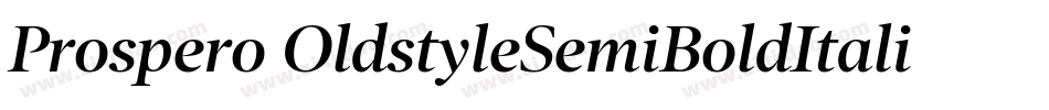 Prospero OldstyleSemiBoldItalic字体转换